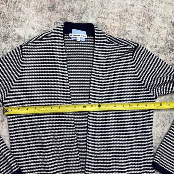 The Cashmere Project Duster Cardigan Sz S Blue White Nautical Coastal Cruise - Picture 13 of 16